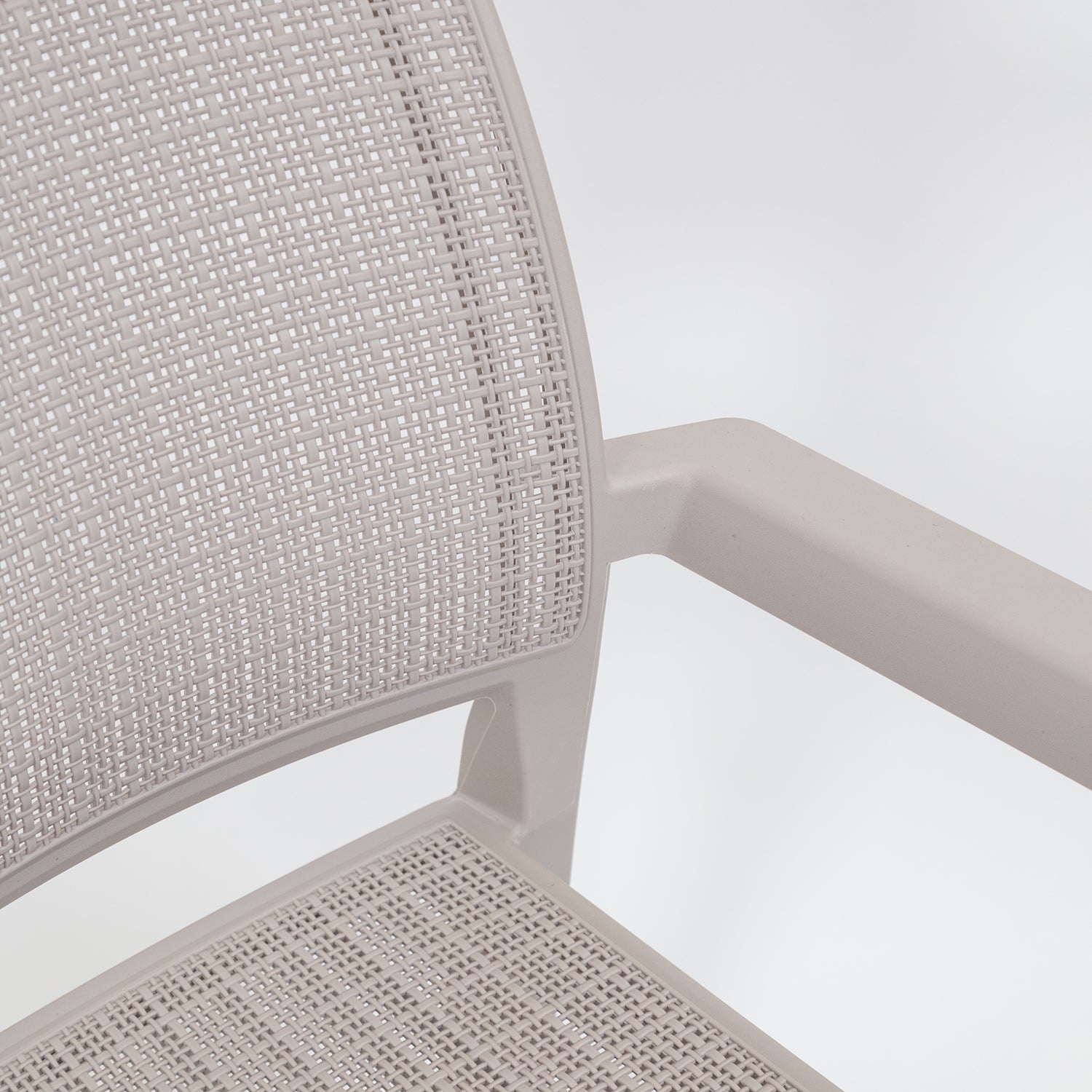 TOOMAX - Sedia da esterno Alba Grigio Tortora finitura effetto Juta - h82,5x58,5x52,5 cm